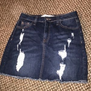 Tinsel town mini skirt ripped denim